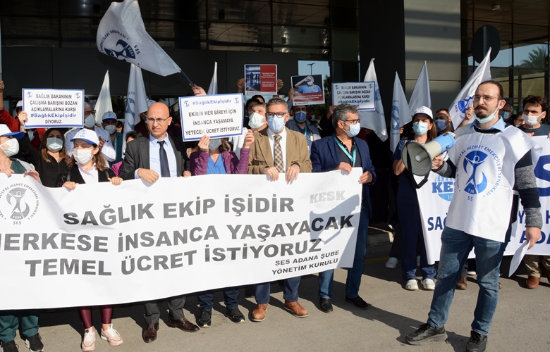 DR. AKYÜZ,"TÜM SAĞLIK EMEKÇİLERİ İÇİN İNSANCA YAŞANACAK ÜCRET İSTİYORUZ"