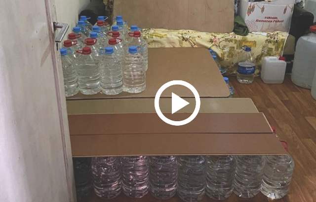 Adana'da bin 265 litre sahte içki ele geçirildi